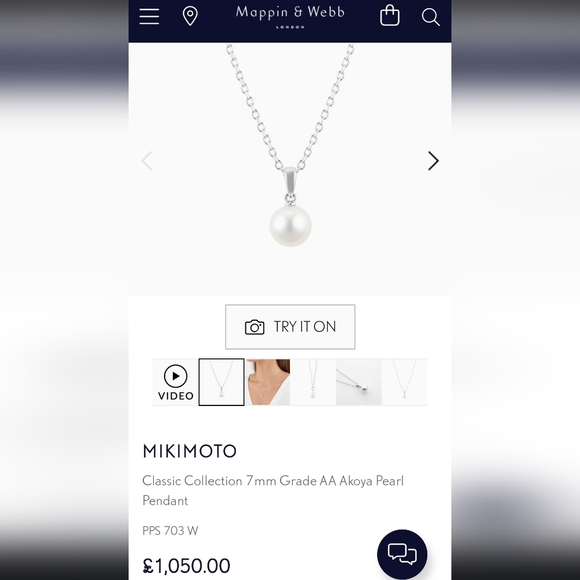 Mikimoto pearl necklace silver 950 - Picture 2 of 2